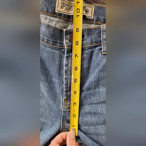 Y2K Pink Victoria's Secret Light Wash Flare Jeans 12 mid rise Vtg Vintage - Picture 9 of 16